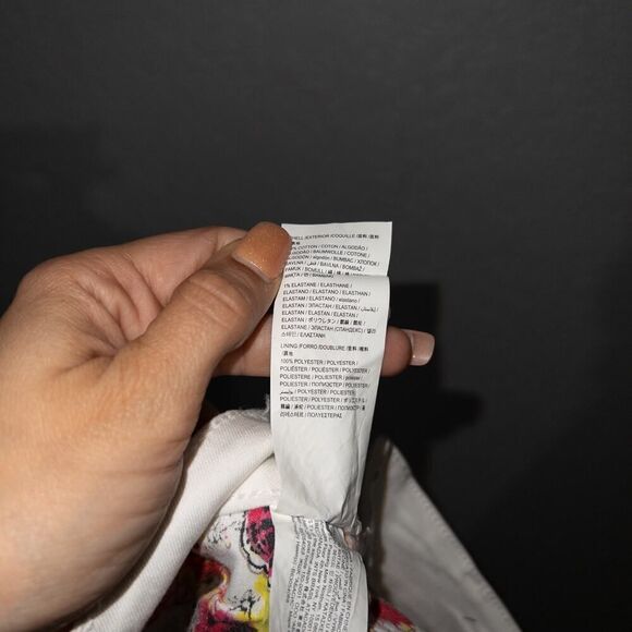 NWT Desigual White & Blue Tie Dye Denim Lace Mini Skirt Size 4 - Picture 11 of 11